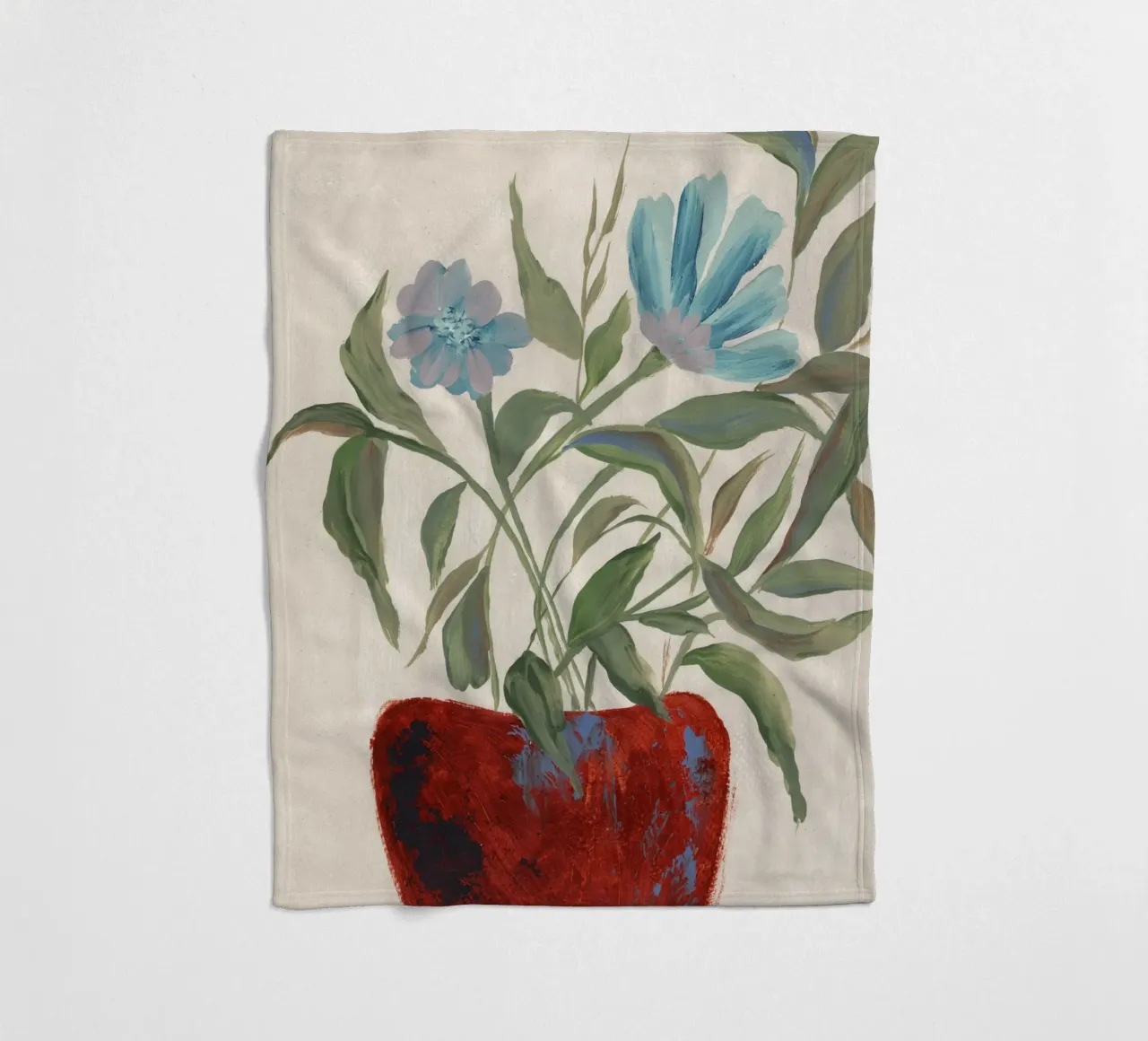 Fiori astratti e pittorici coperta in pile da Nikitajariwala