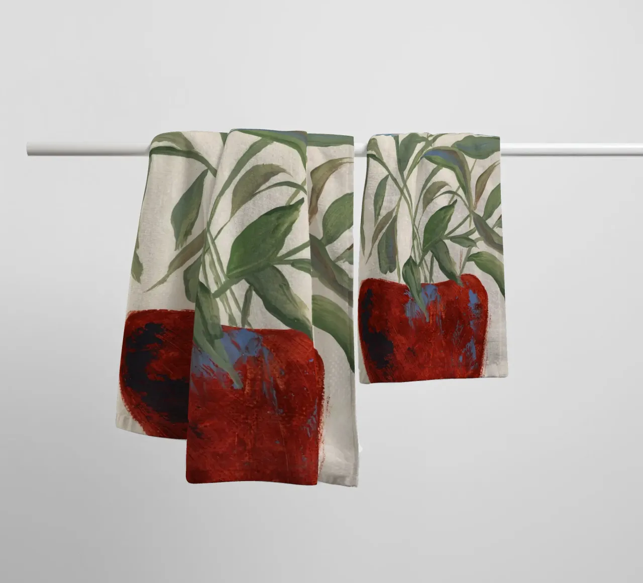 Fiori astratti e pittorici asciugamano da bagno da Nikitajariwala