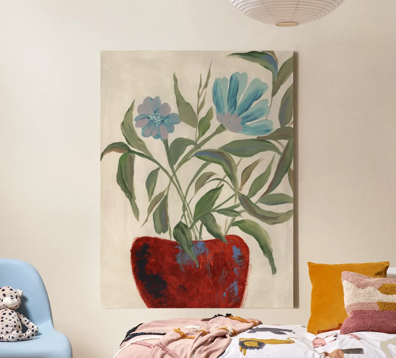 Fiori astratti e pittorici tela da Nikitajariwala