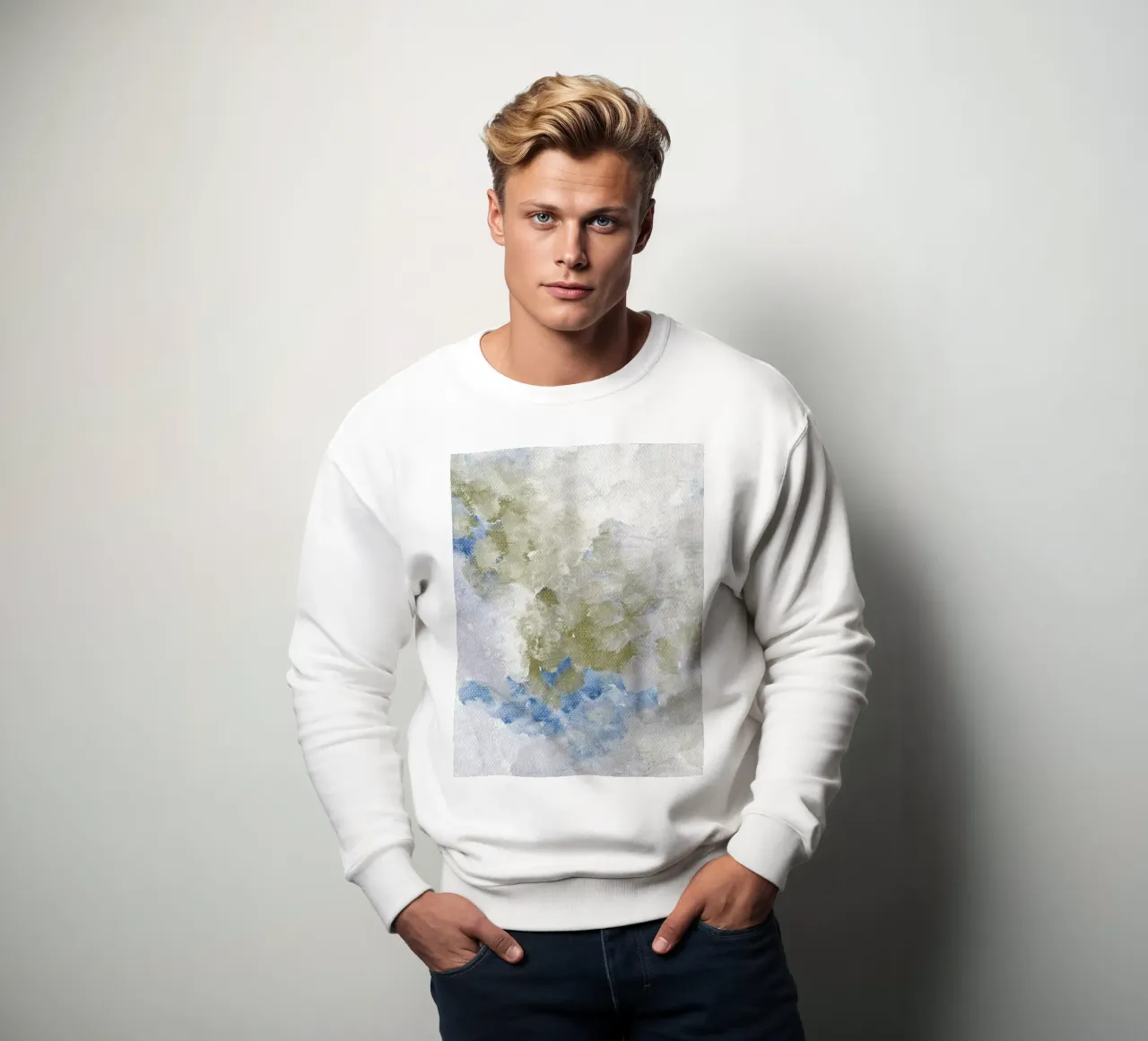 Abstracte penseelstreken sweatshirt van Nikitajariwala