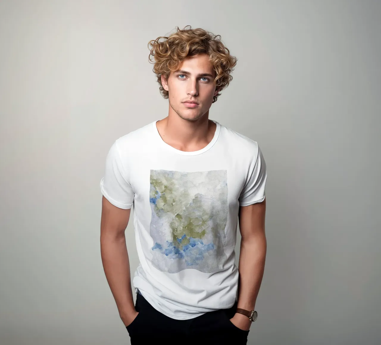 Pennellate astratte t-shirt da Nikitajariwala