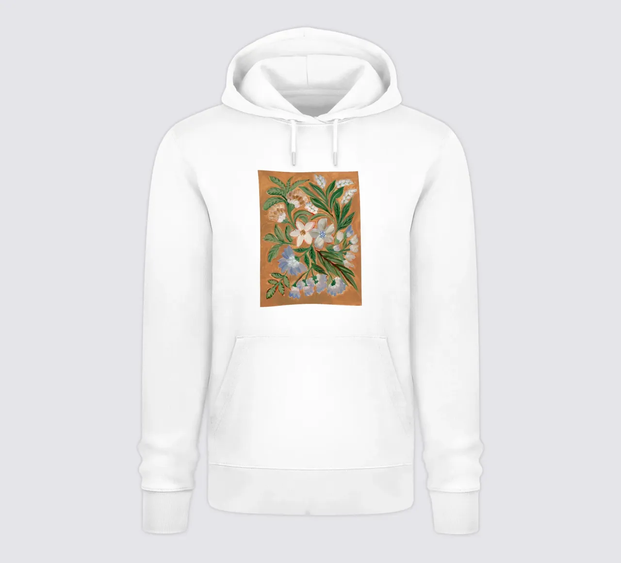 Fiori di terra pittorici felpa con cappuccio da Nikitajariwala