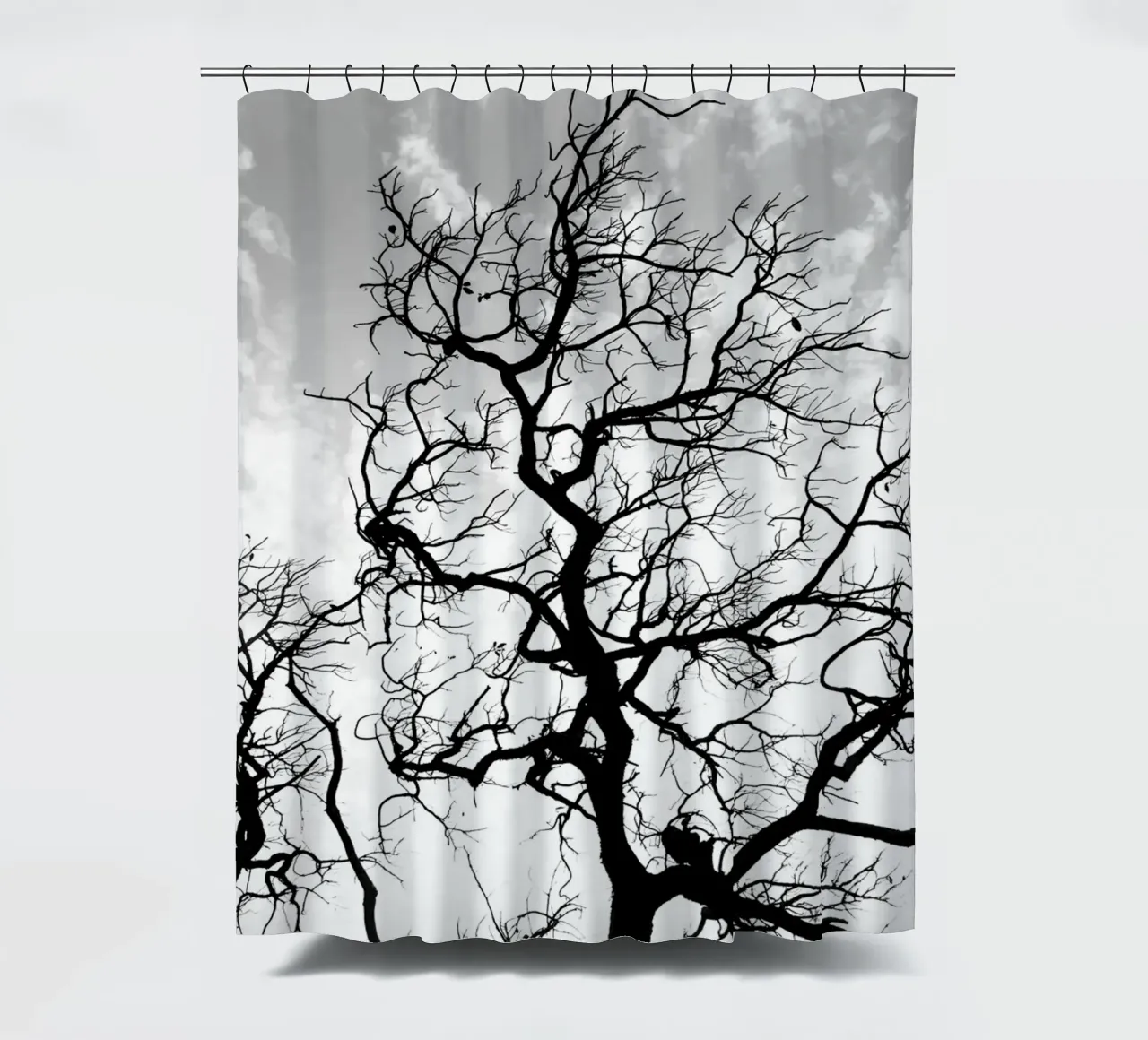 Black and white African tree tenda da doccia da photolovers