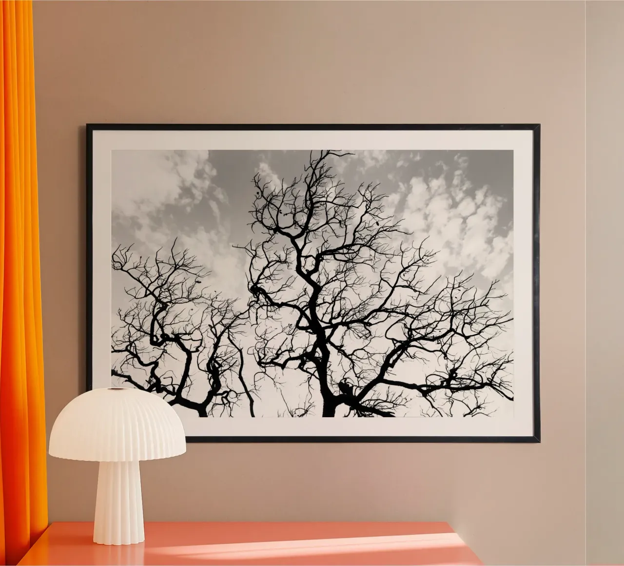 Black and white African tree poster da photolovers