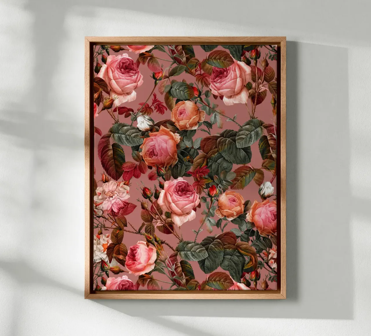 Pastel Floral Pattern- tela con Cornice a cassetta da burcukorkmazyurek