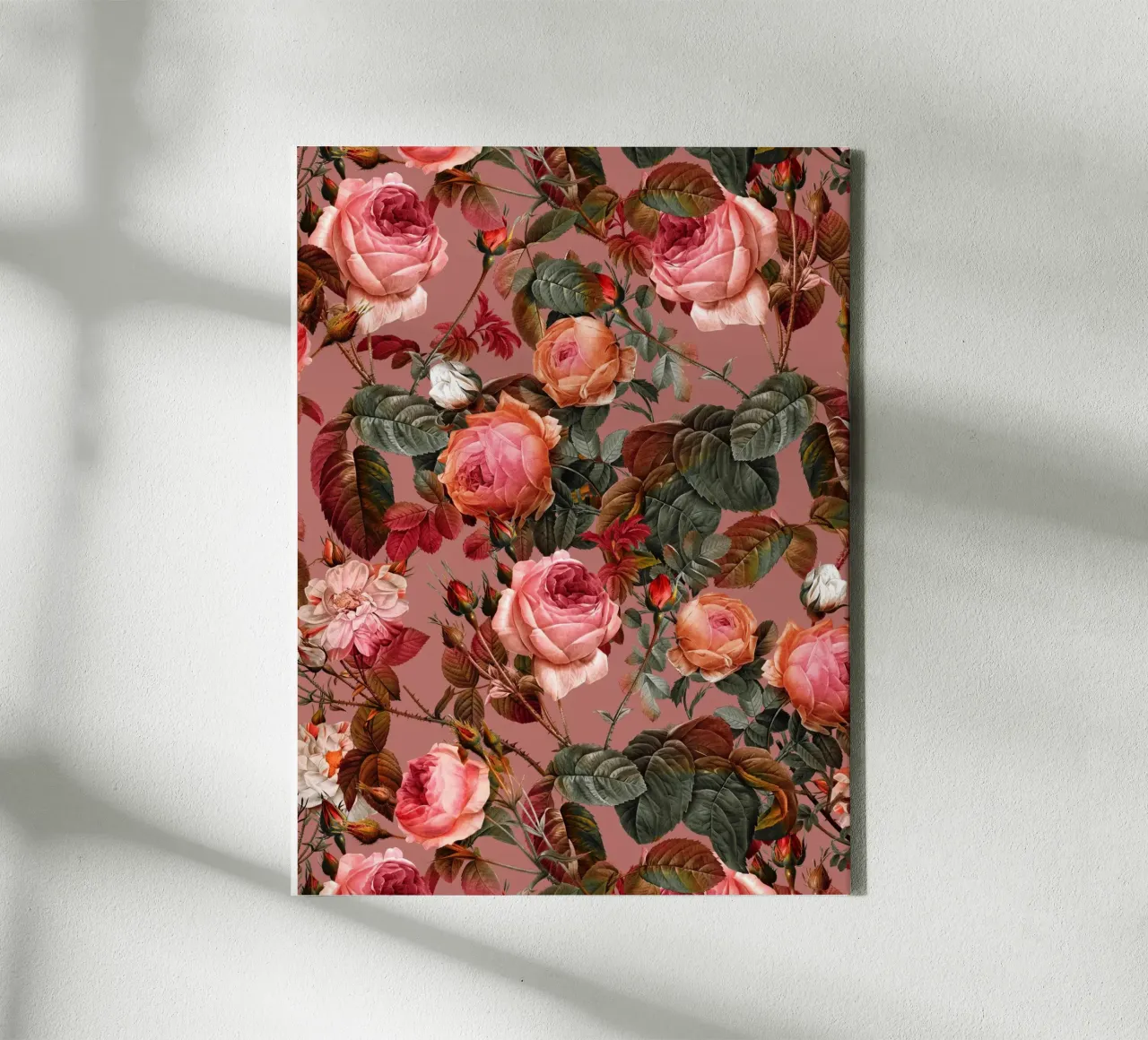 Pastel Floral Pattern- tela con Cornice a cassetta da burcukorkmazyurek