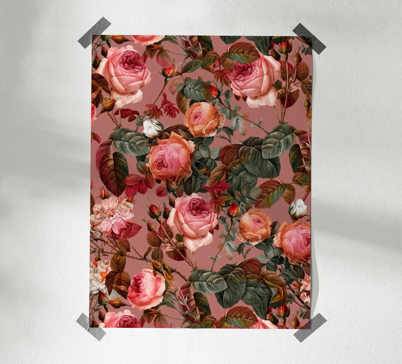 Pastel Floral Pattern- poster da burcukorkmazyurek