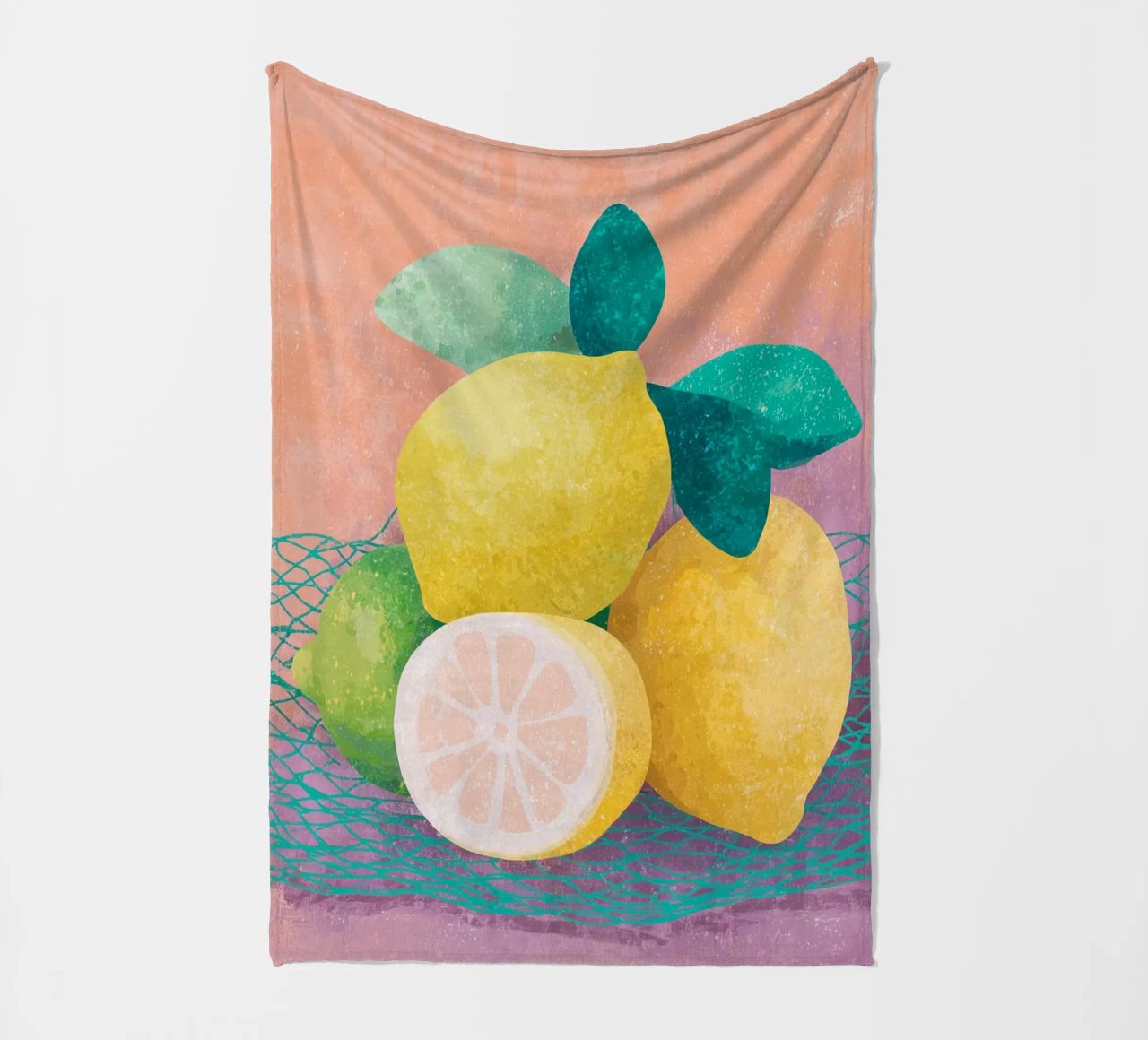 Accenti di limone con rete coperta in pile da Carinaprint
