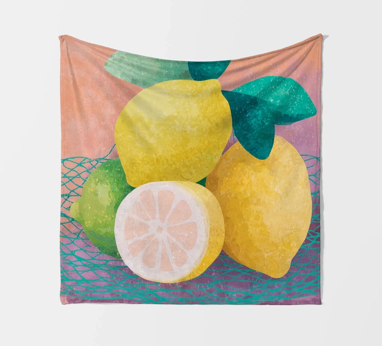 Accenti di limone con rete coperta in pile da Carinaprint