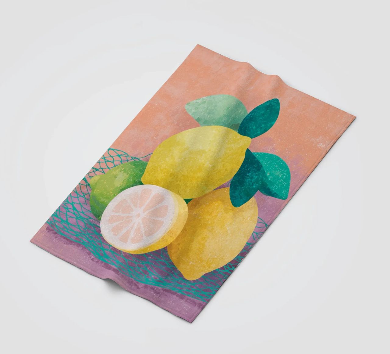 Accenti di limone con rete coperta in pile da Carinaprint