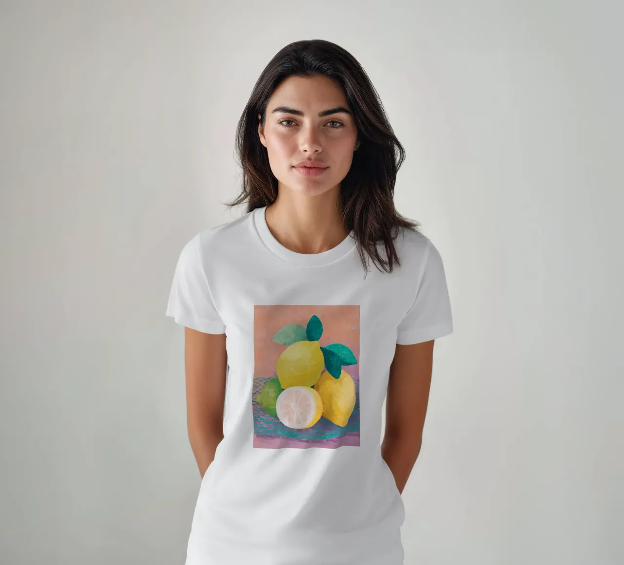 Accenti di limone con rete t-shirt da Carinaprint