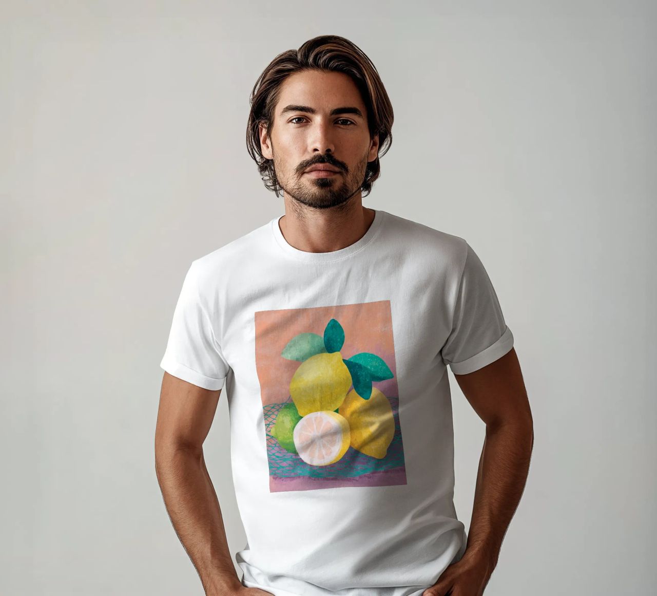 Accenti di limone con rete t-shirt da Carinaprint