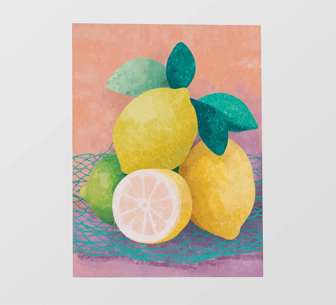 Accenti di limone con rete telo in pvc da Carinaprint