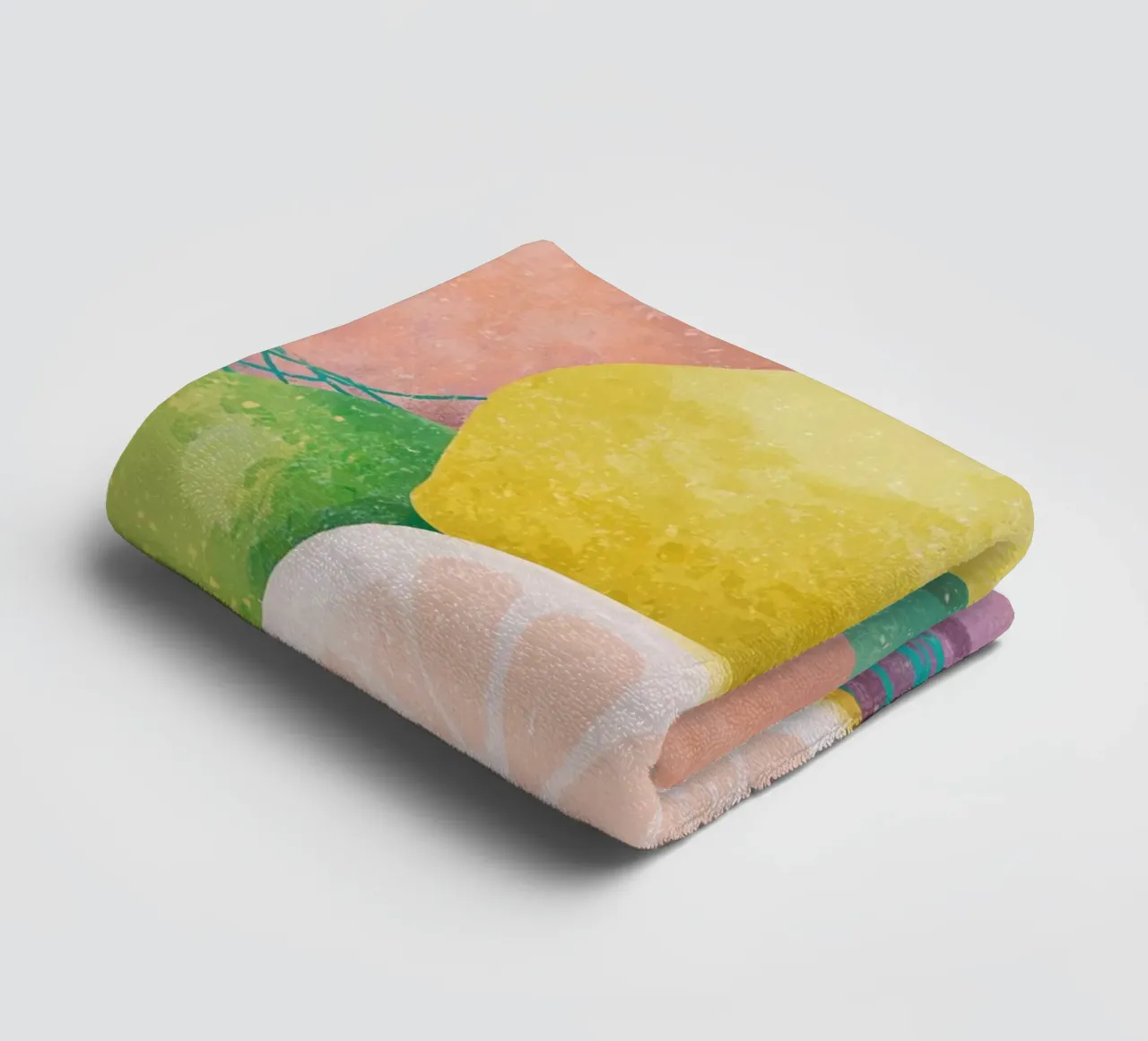 Accenti di limone con rete asciugamano da bagno da Carinaprint