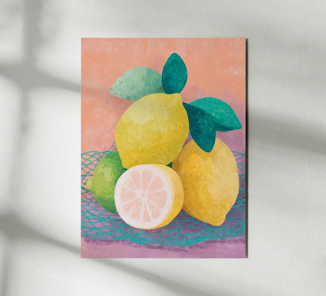 Accenti di limone con rete alluminio dibond da Carinaprint