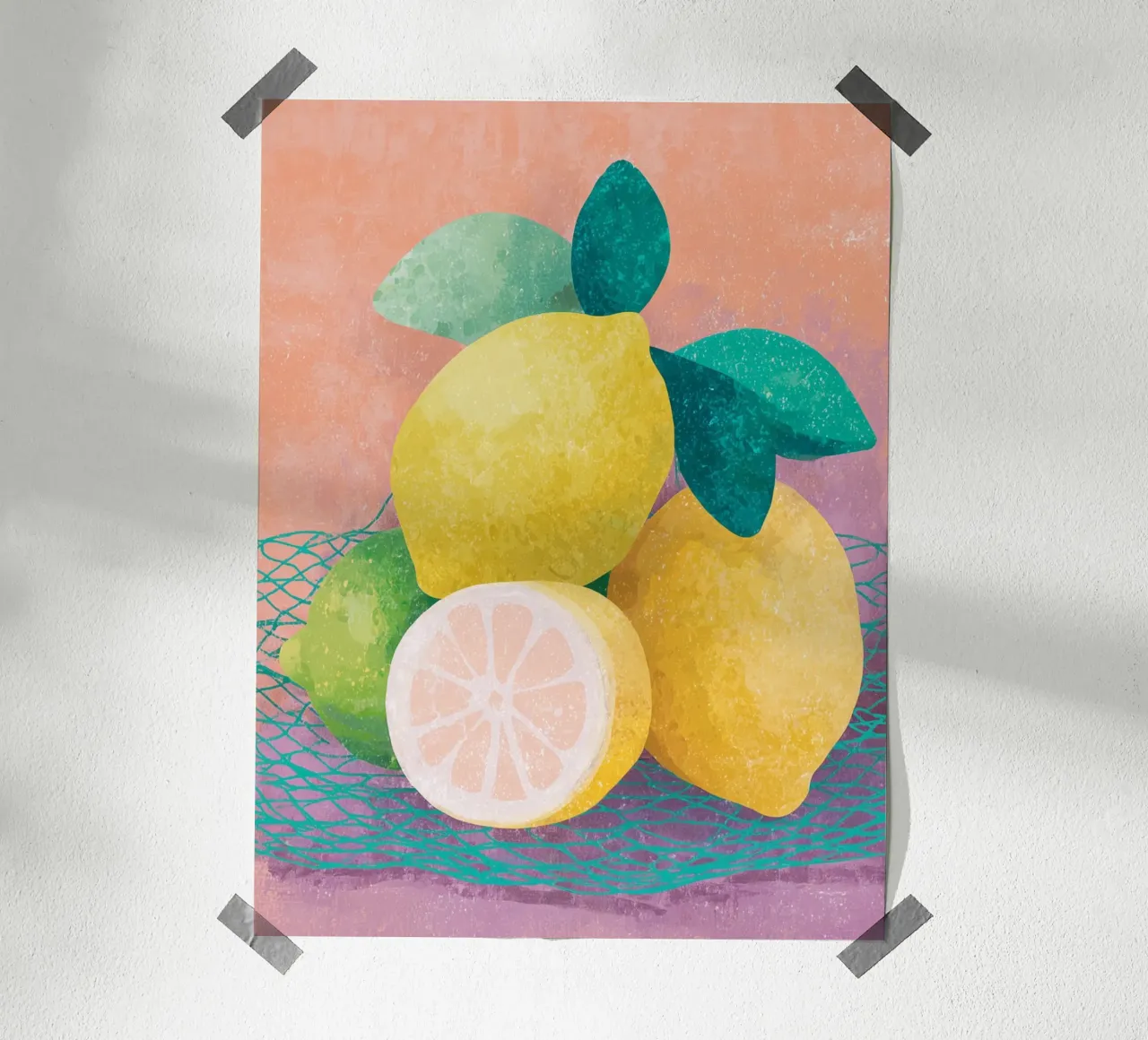 Accenti di limone con rete carta hahnemühle da Carinaprint