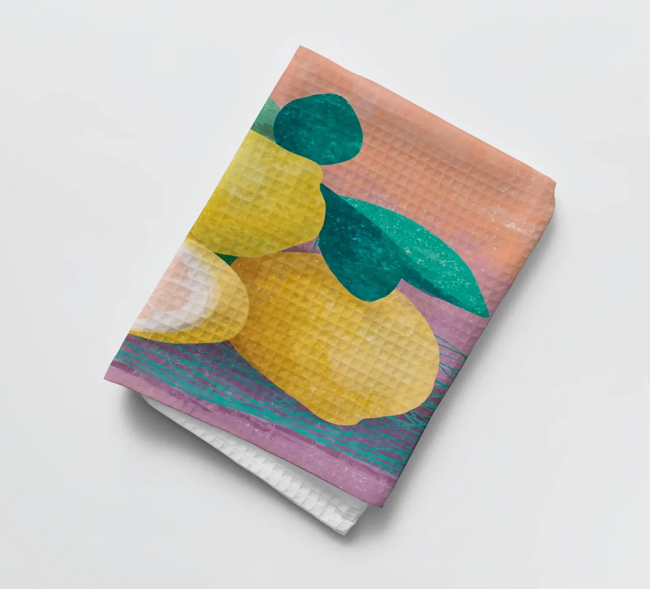 Accenti di limone con rete canovaccio da cucina da Carinaprint