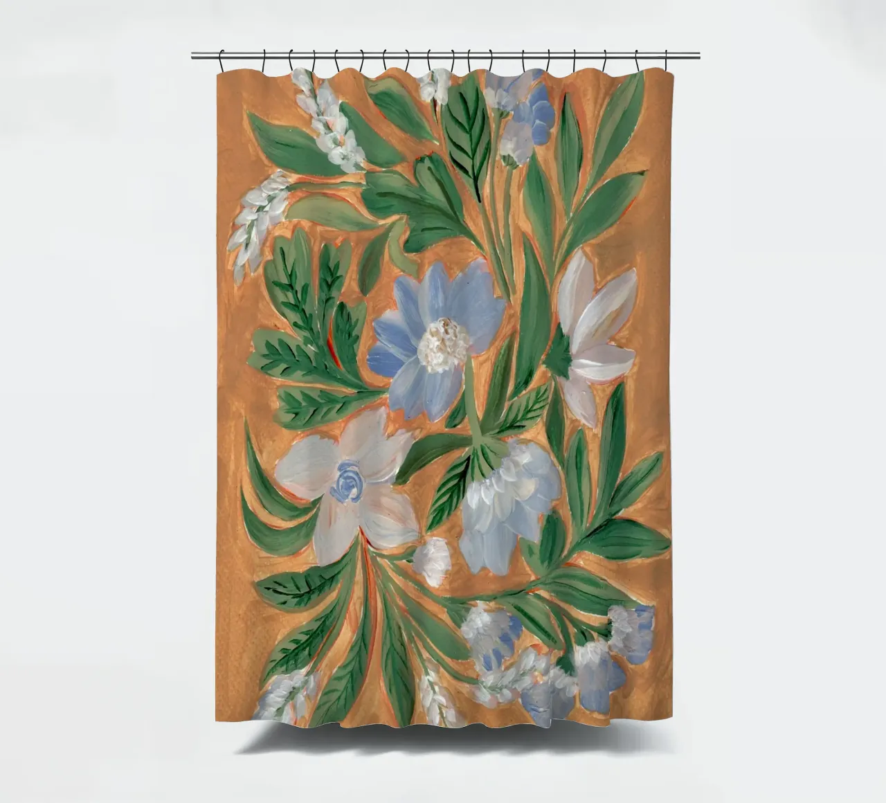 Fiori pittorici di terra tenda da doccia da Nikitajariwala