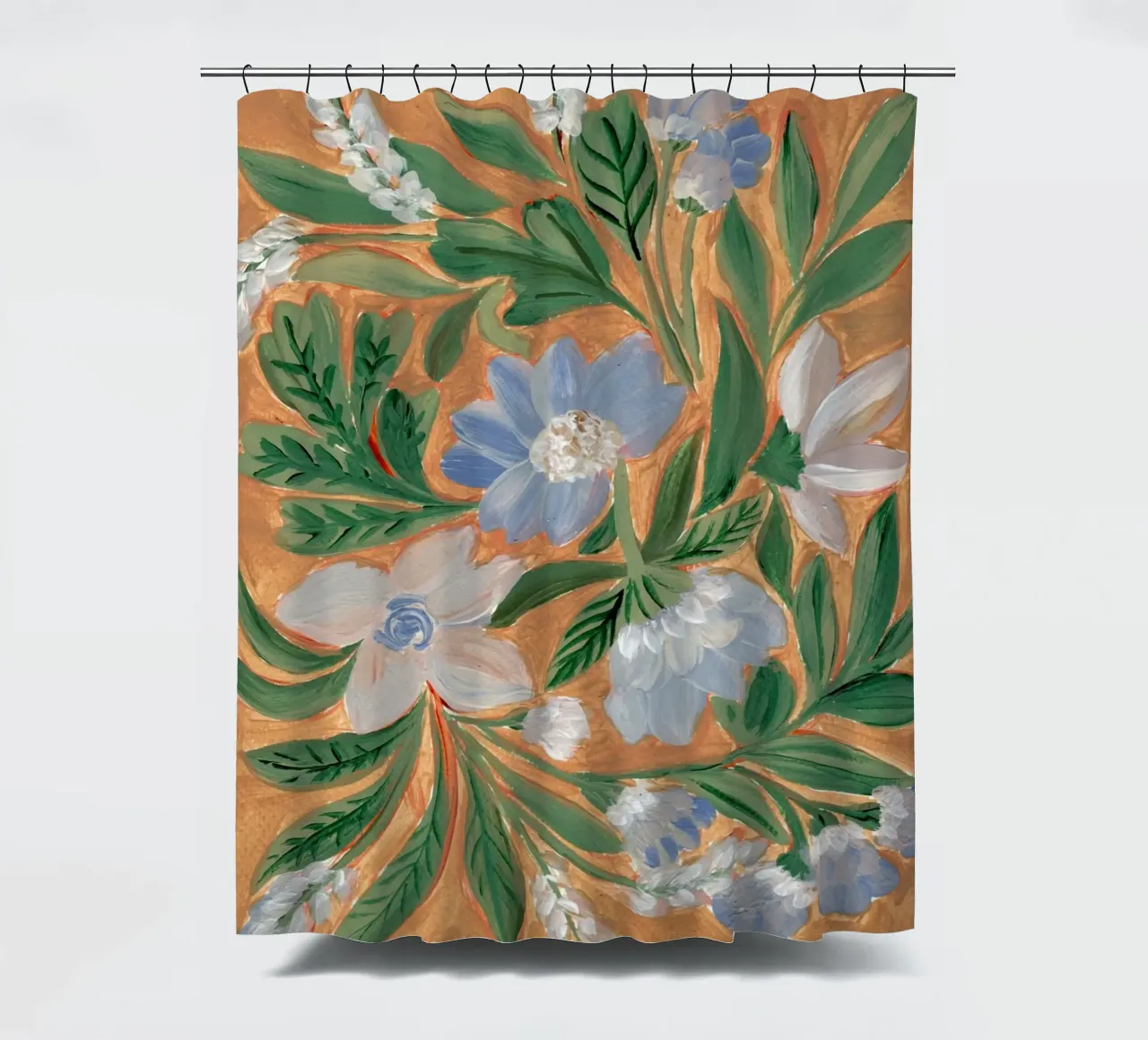 Fiori pittorici di terra tenda da doccia da Nikitajariwala