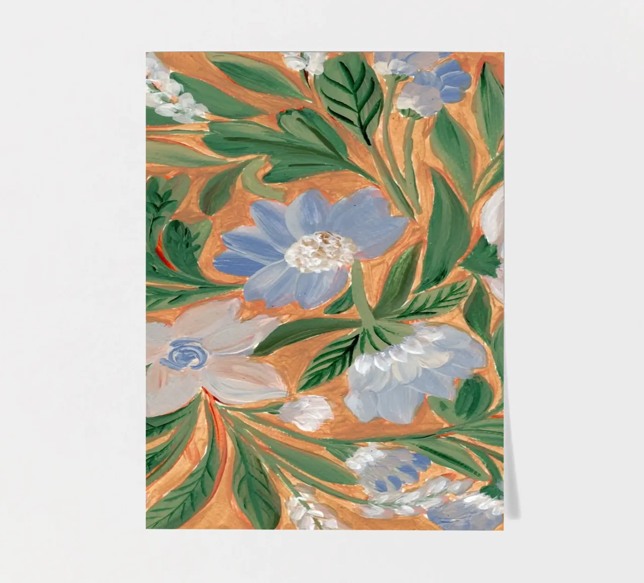 Fiori pittorici di terra foglio adesivo da Nikitajariwala