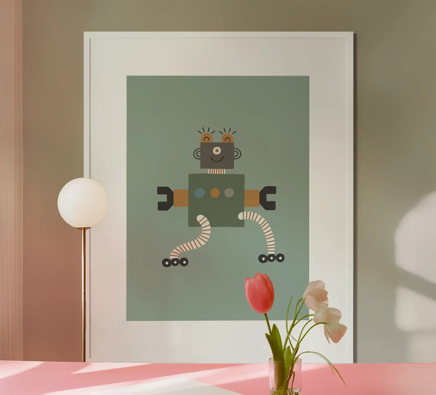 Boho Robot poster by Edina Varga Designs