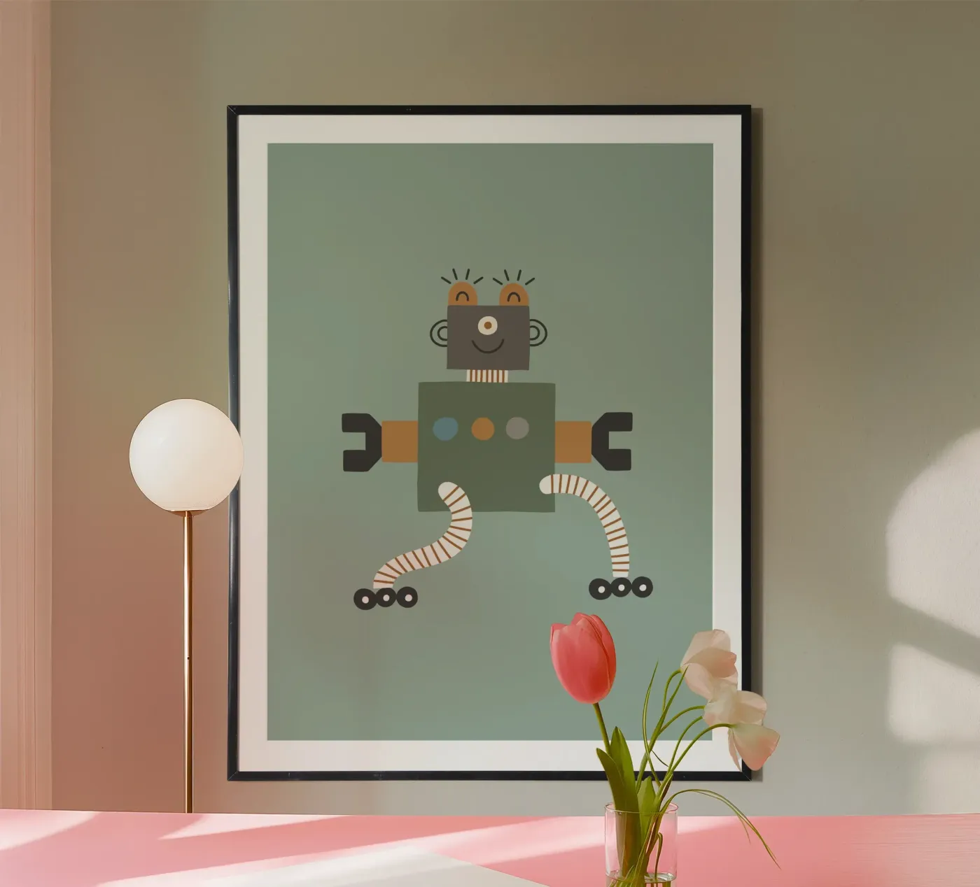 Boho Robot poster by Edina Varga Designs