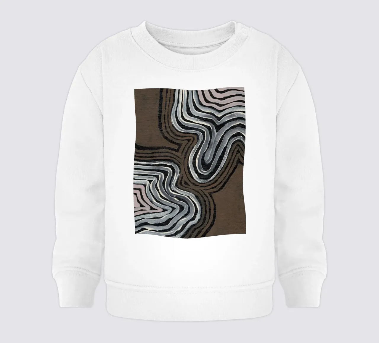 Aarden Ritmische lijnen baby sweatshirt van Nikitajariwala