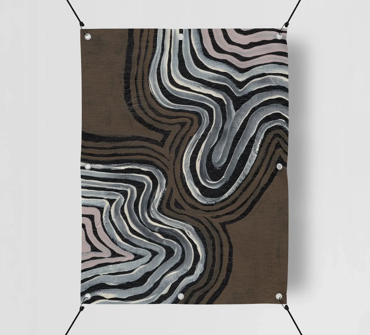 Terra Linee ritmiche telo in pvc da Nikitajariwala