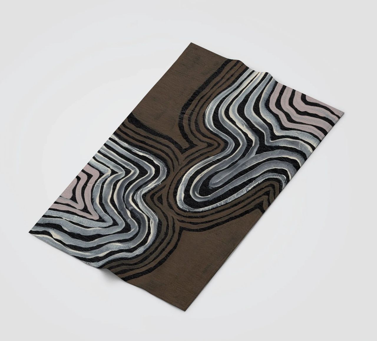 Terra Linee ritmiche coperta in pile da Nikitajariwala