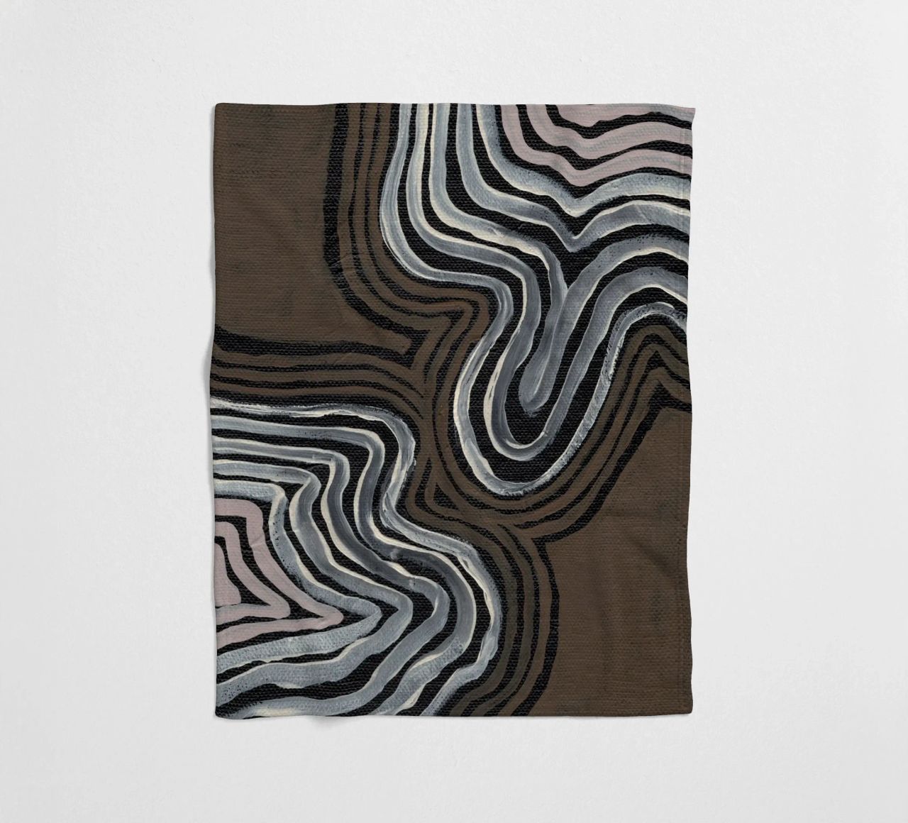 Terra Linee ritmiche coperta in pile da Nikitajariwala