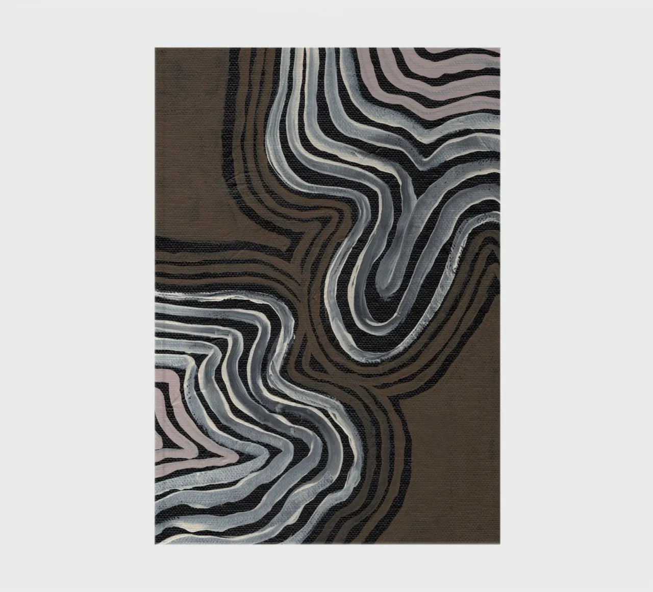 Irdene Rhythmische Linien Notizbuch von Nikitajariwala