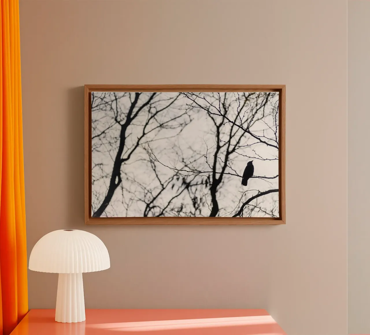 Bird in a tree canvas van photolovers