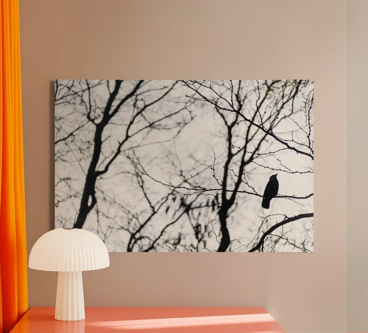 Bird in a tree canvas van photolovers