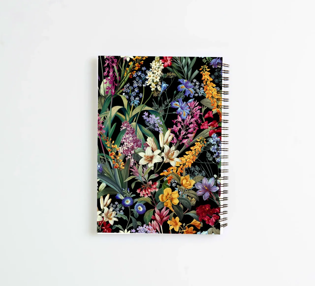 Isolated Blooms II Night spiral notebook by burcukorkmazyurek