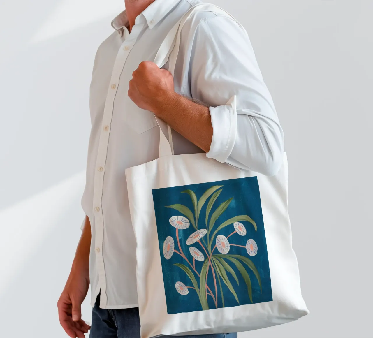 Fiori pittorici borsa in juta da Nikitajariwala