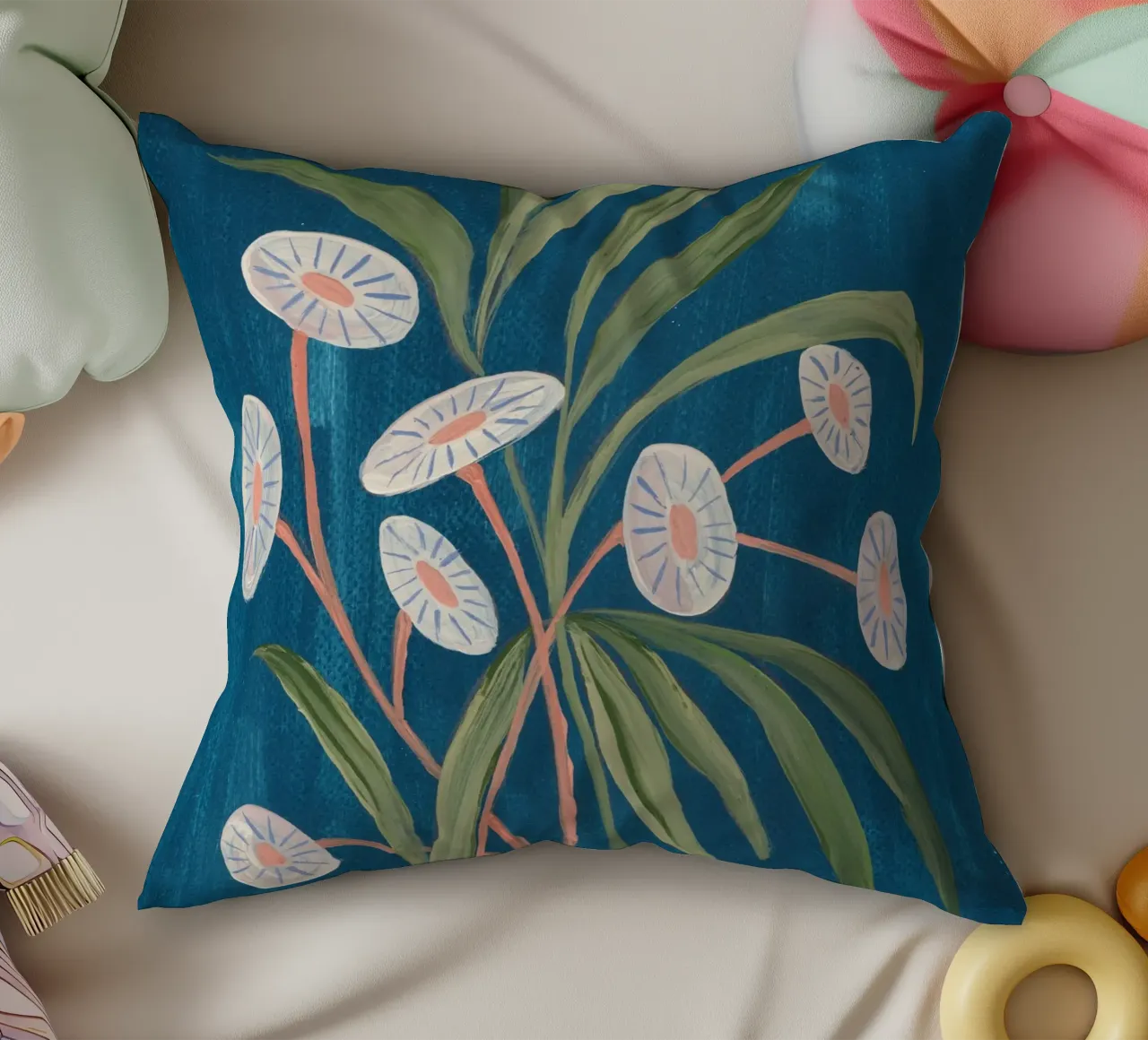 Fiori pittorici cuscino da Nikitajariwala
