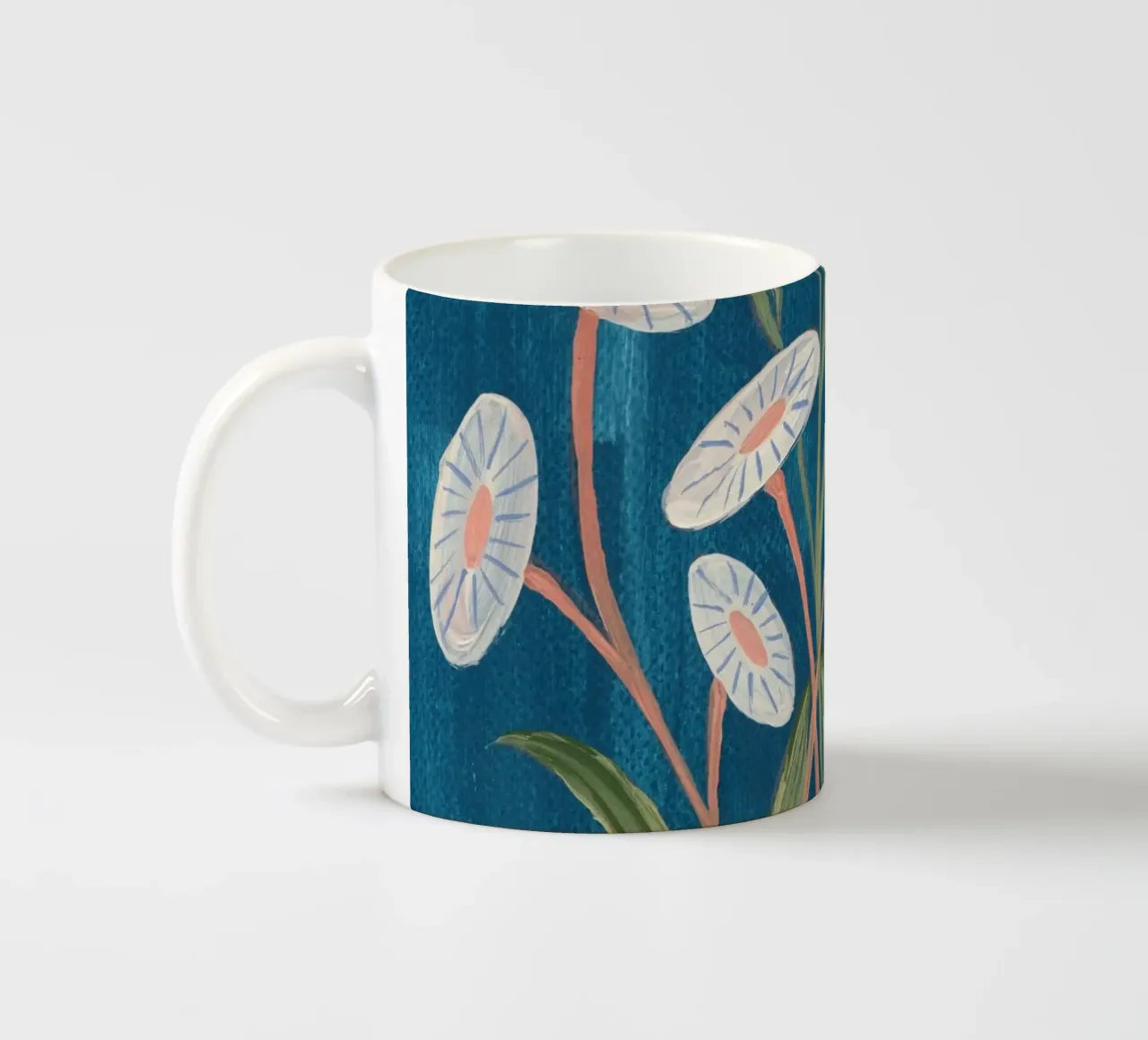 Fiori pittorici tazza in ceramica da Nikitajariwala