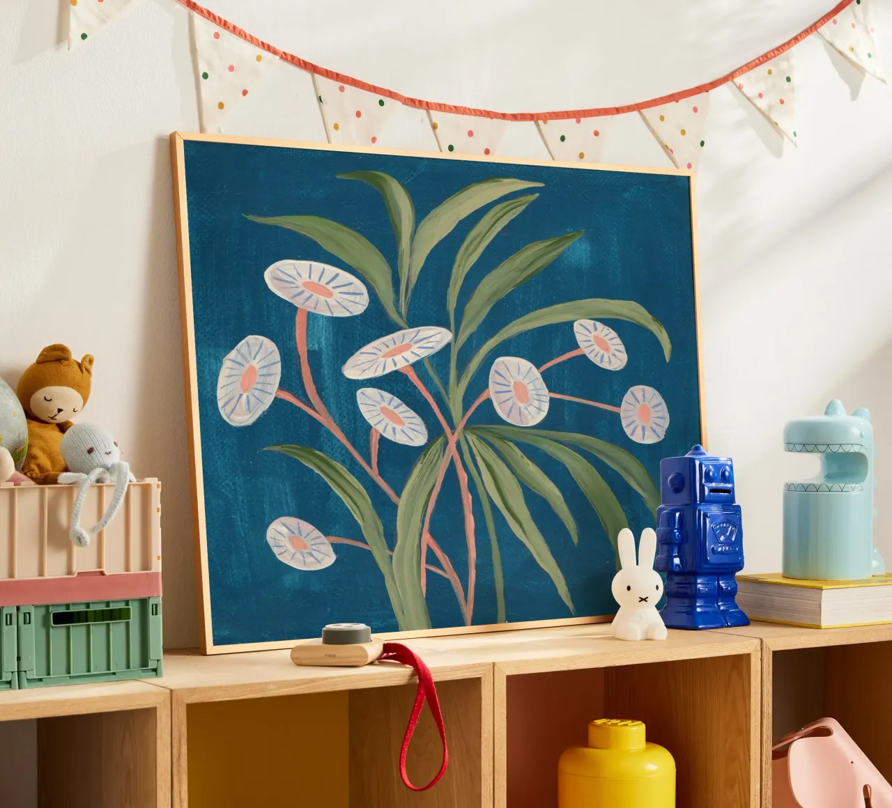 Fiori pittorici poster con telaio in alluminio da Nikitajariwala