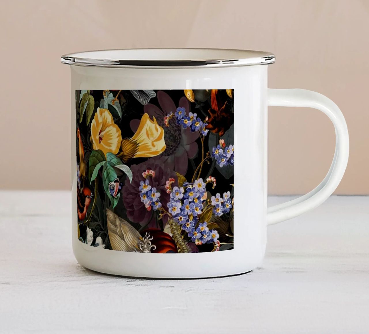 World of Birds IV tazza in smalto da burcukorkmazyurek