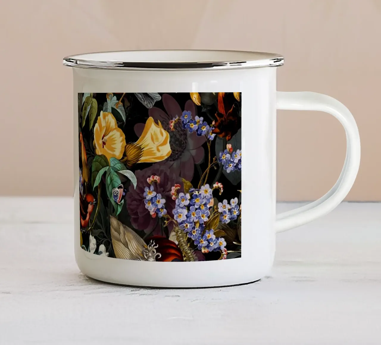 World of Birds IV tazza in smalto da burcukorkmazyurek