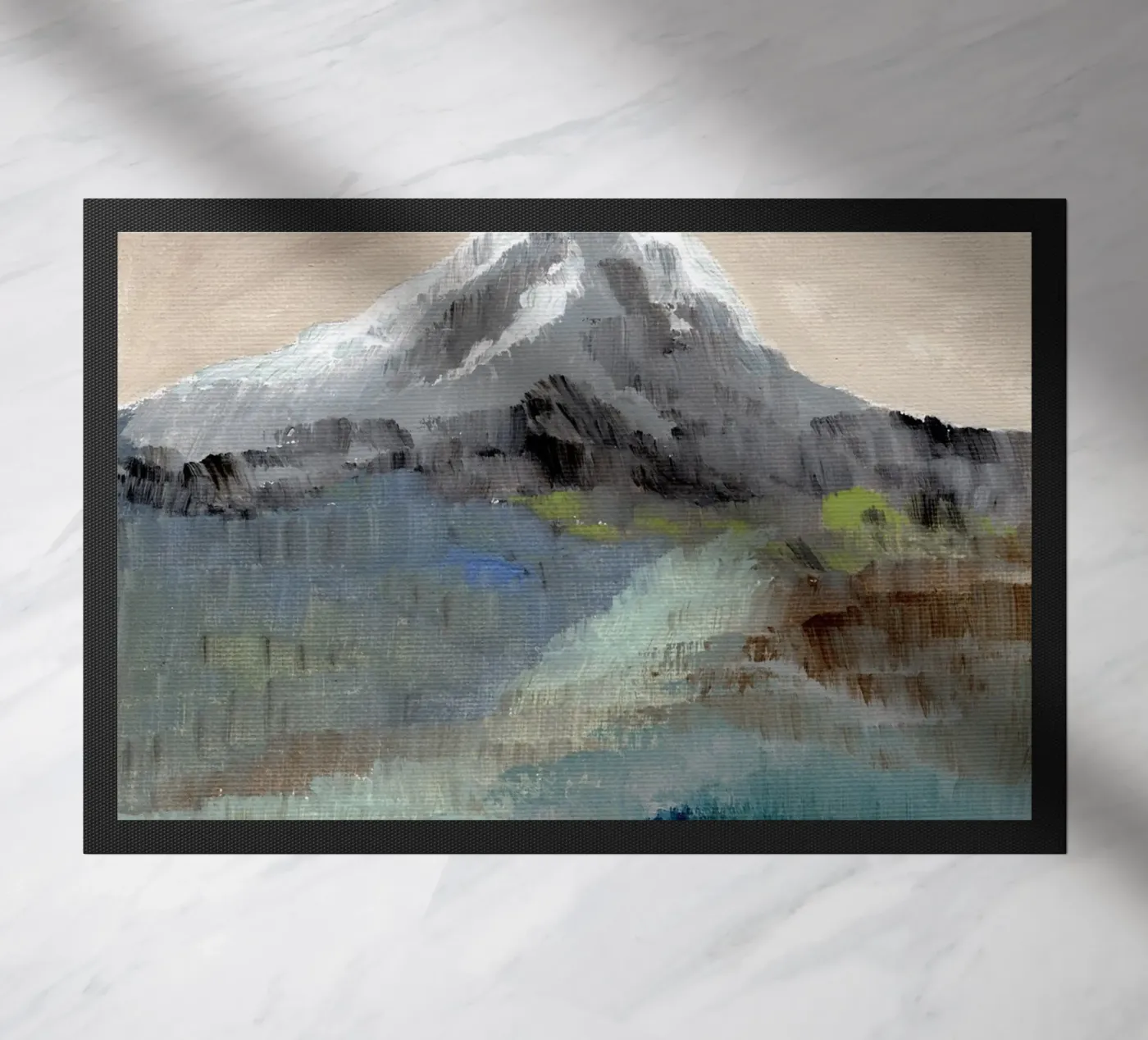 Abstract mountainScape doormat by Nikitajariwala