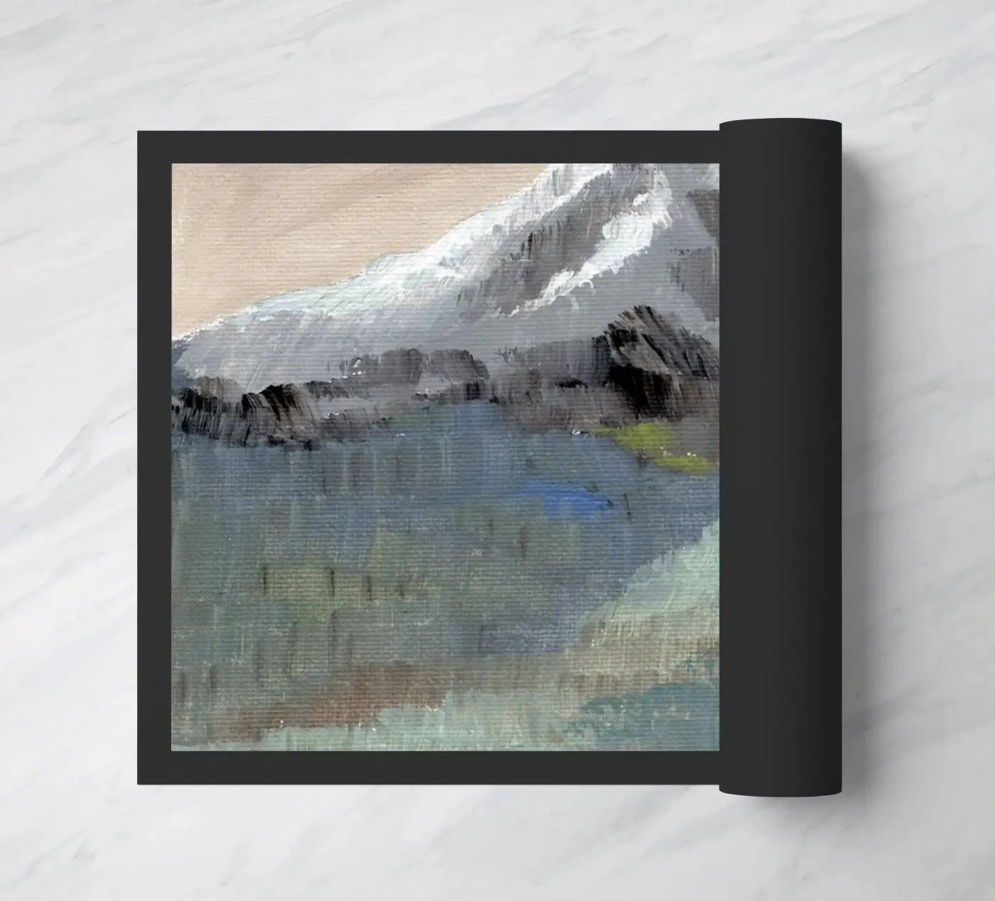 Abstract mountainScape doormat by Nikitajariwala