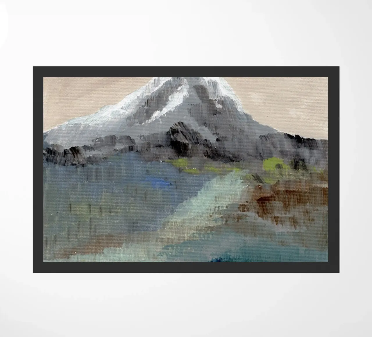 Abstract berglandschap deurmat van Nikitajariwala