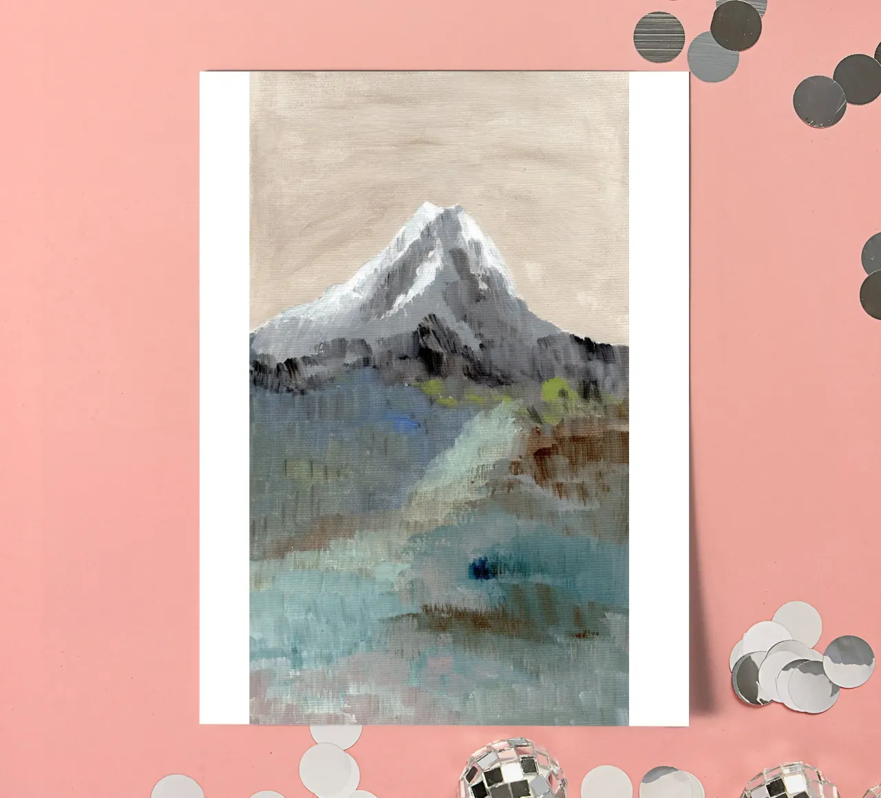 Abstract mountainScape sticker sheet by Nikitajariwala