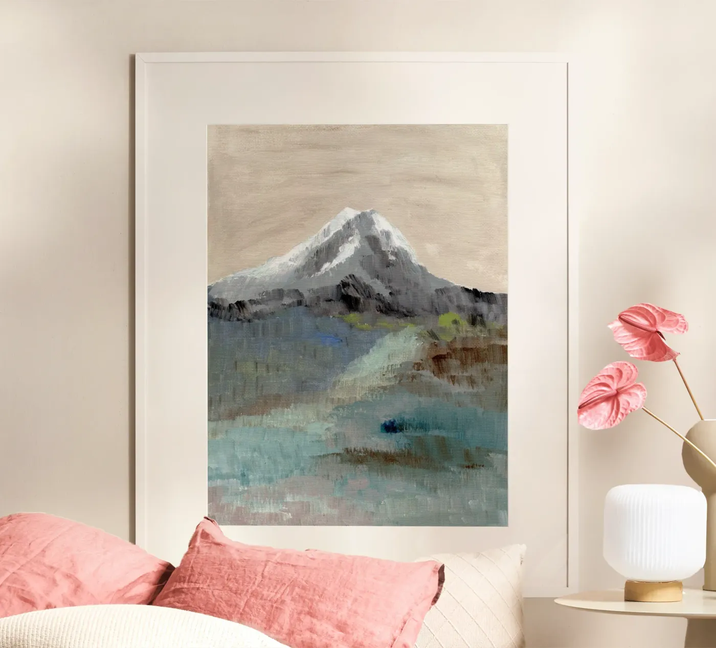 Abstract mountainScape poster by Nikitajariwala