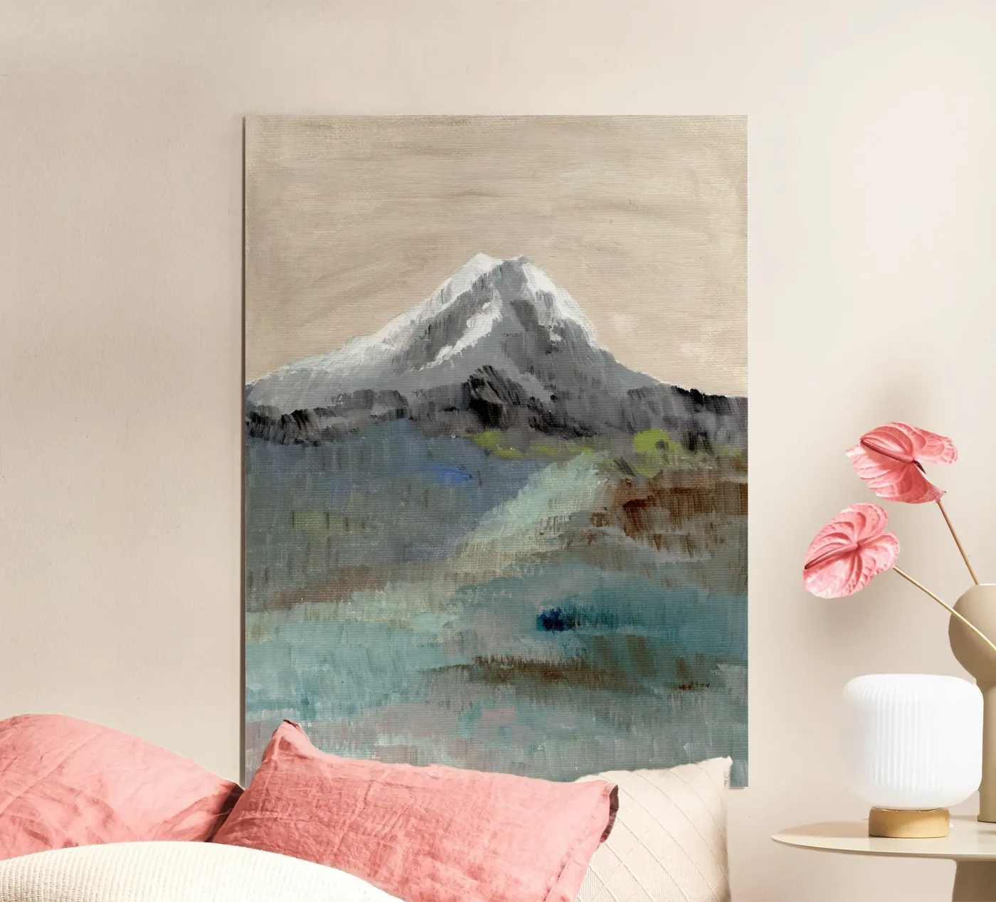 Abstract mountainScape poster by Nikitajariwala