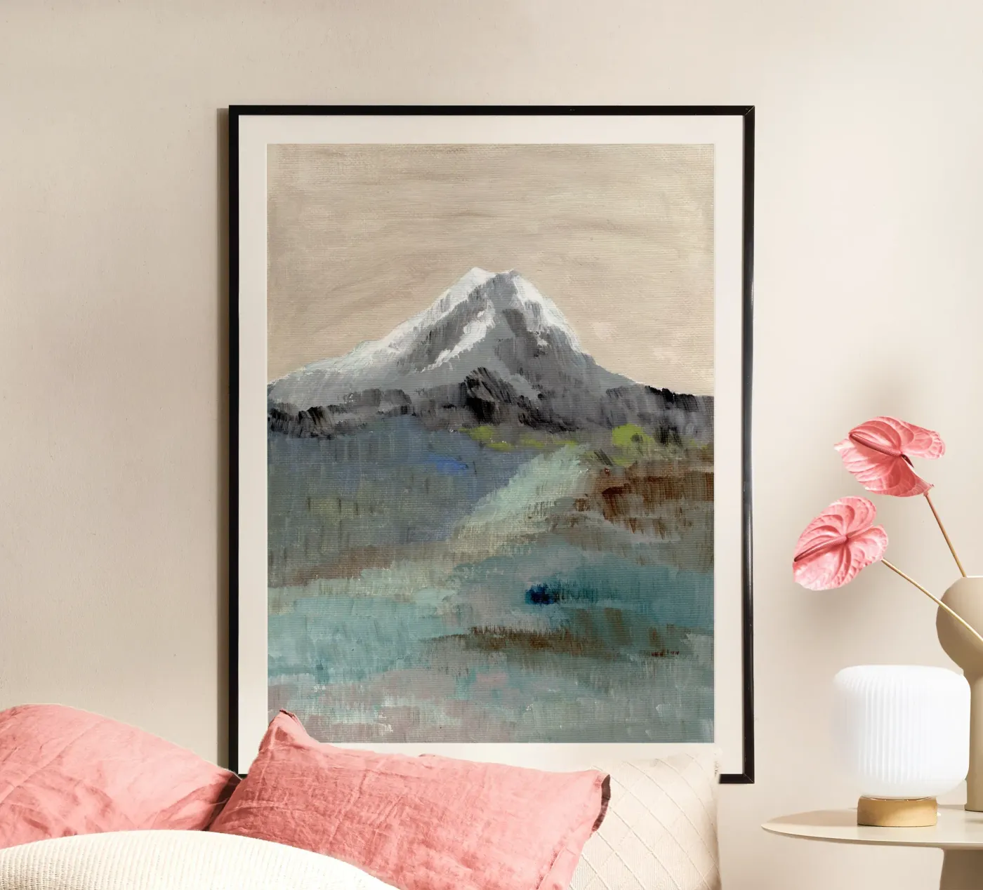 Abstract mountainScape poster by Nikitajariwala