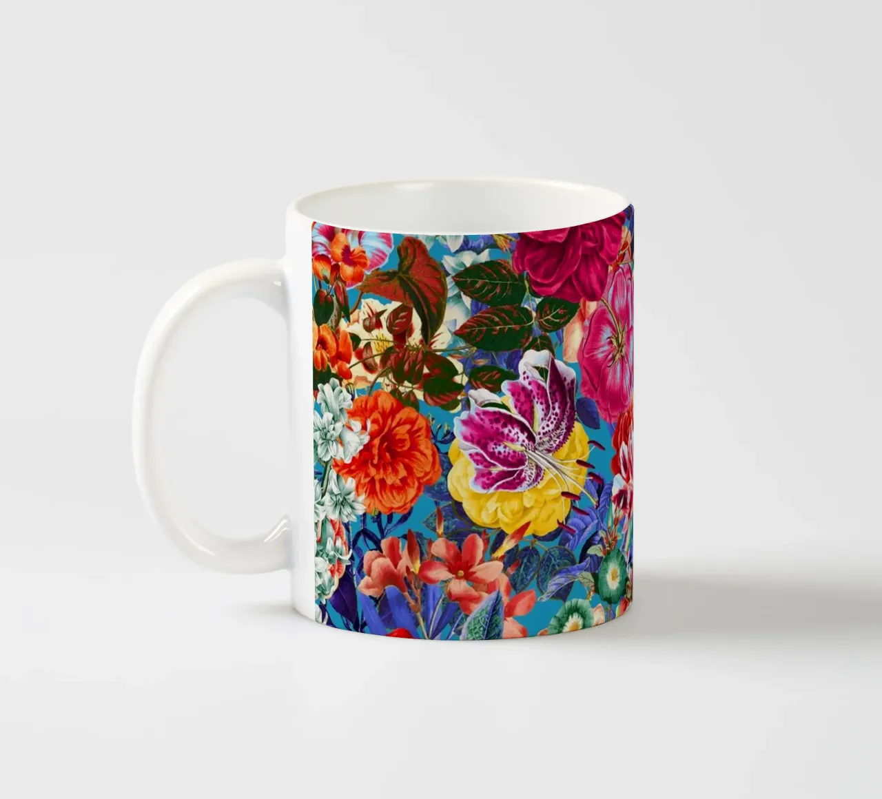 Multicolored Secret Garden tazza in ceramica da burcukorkmazyurek