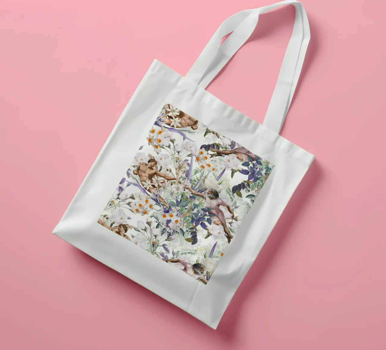 The Creation of Adam borsa in juta da burcukorkmazyurek