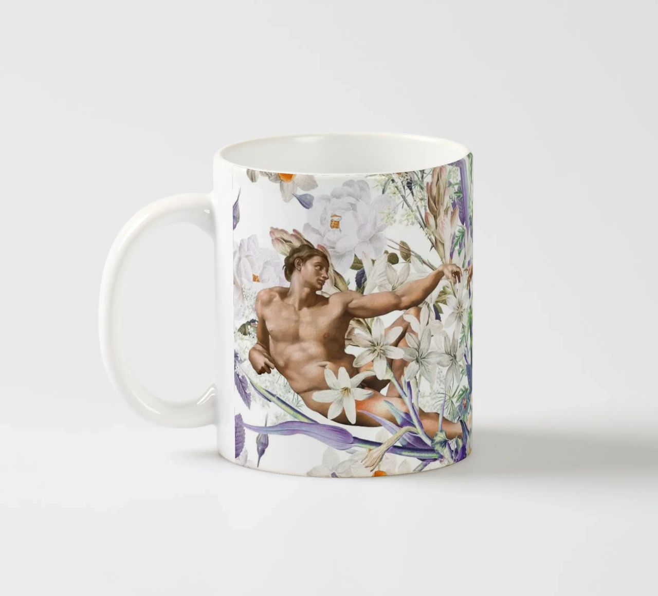 The Creation of Adam tazza in ceramica da burcukorkmazyurek